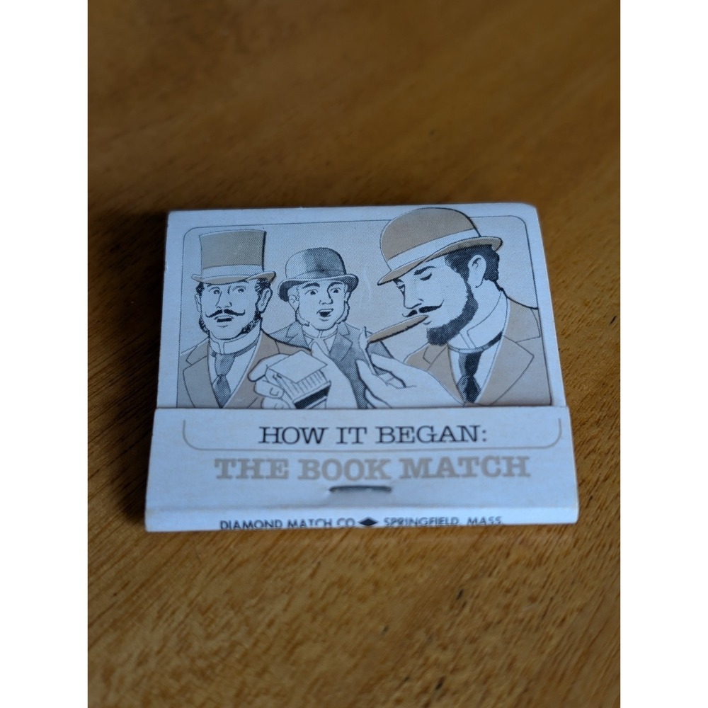Vintage "How It Began"  Collectable Matchbook Full Unstruck 28 Retro Advertising